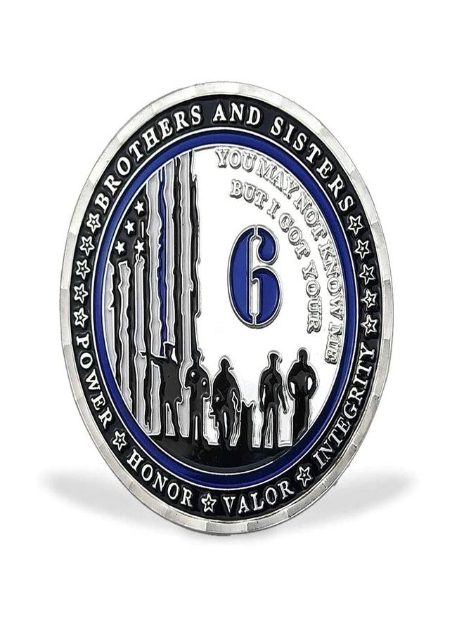 Glamtune Thin Blue Line Police Officer Challenge Coin Law Enforcement Coin - Image 1